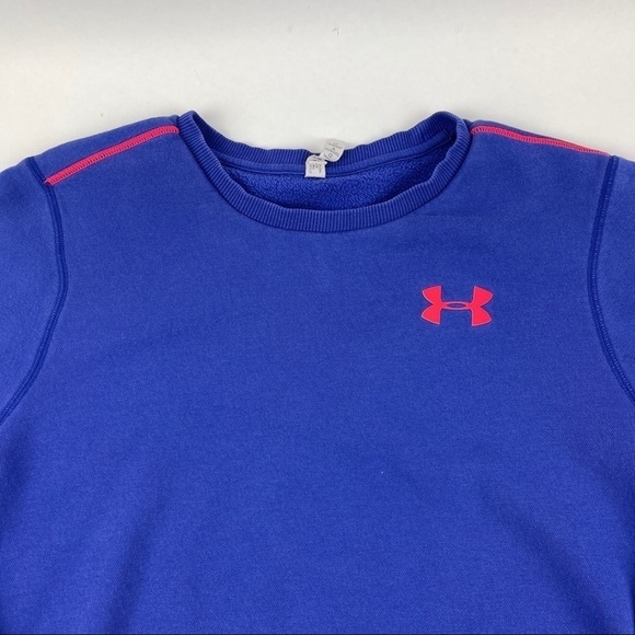 Under Armour Sweatshirt Womens Large Blue Semi Fitted All Seasons Gear - Picture 4 of 10